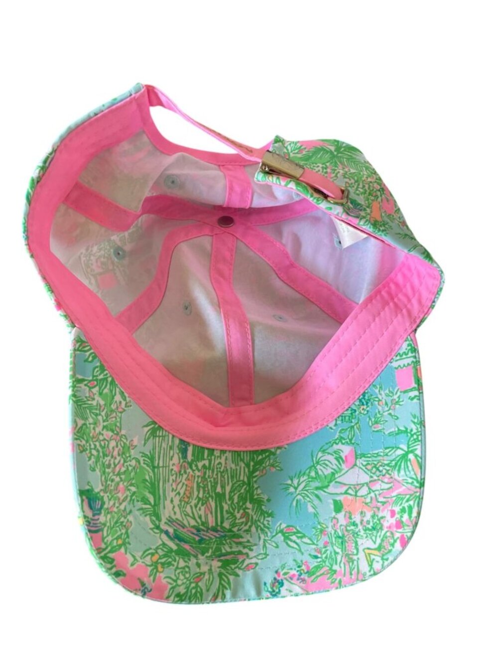 Lilly Pulitzer Run Around Baseball Hat Cap - Lilly Loves Palm Beach Print - OS - Picture 5 of 10